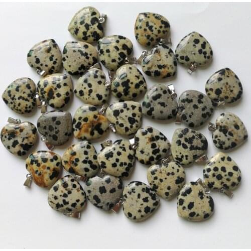 20MM spot natural stone heart pendants Good Quality Charm Necklace accessories 50pcs/lot free shipping Wholesale