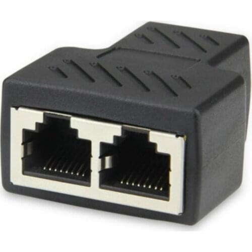 2019 RJ45 Splitter Adapter 1 to 2 Dual Female Port CAT5/CAT 6 LAN Ethernet Sockt Network Connections Splitter Adapter