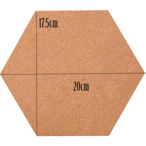Cork Notice Board, Self-adhesive Hexagon Cork Board, DIY Photo Wall Art Decors