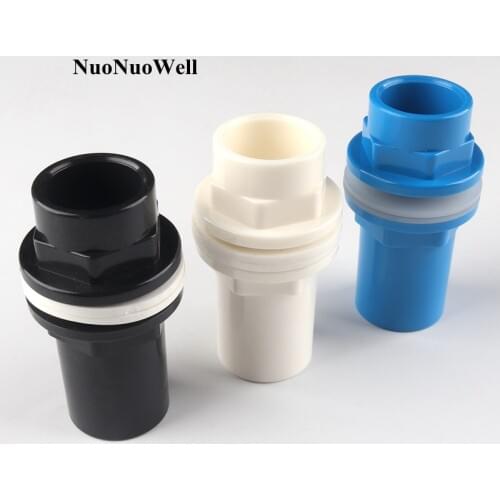 1pc 25mm PVC Pipe Connectors Aquarium Fish Tank Inlet Outlet Joints Aquatic Pet Water Tank Supply Socket Drainage UPVC Joint