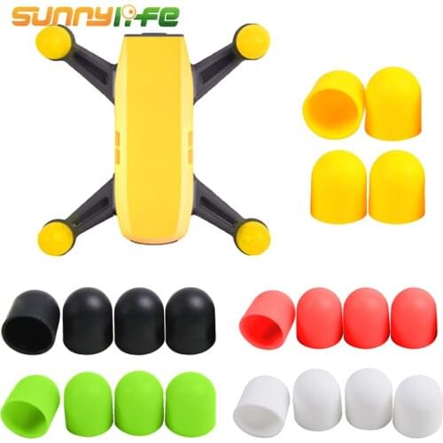 SUNNYLIFE 4Pcs/Set Motor Protective Cap Dustproof Dampproof Anti-drop Silicone Motor Guard Case Cover Kit for DJI Spark Drone