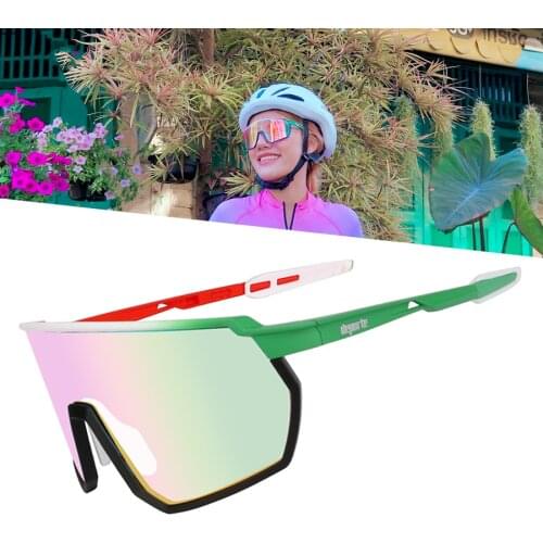 4 Lens Cycling Sunglasses TR90 Mens Sports Bicycle Glasses MTB Mountain Bike Fishing Hiking Riding Eyewear Parts