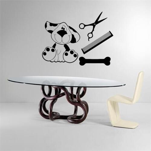 Kililaya Vinyl Wall Decal Grooming Salon Puppy Dog Pet Shop Sticker Home Living Room Hall Art Decor Home Decoration Accessories