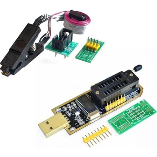 CH341A 24 25 Series EEPROM Flash BIOS USB Programmer Module + SOIC8 SOP8 Test Clip For EEPROM 93CXX / 25CXX / 24CXX DIY KIT