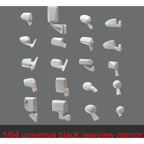 3Pairs Black Rearview Mirror 1/64 Car Universal Reflector Reversing mirror for 1:64 Toy Cars Tomica/Hotwheels/TLV