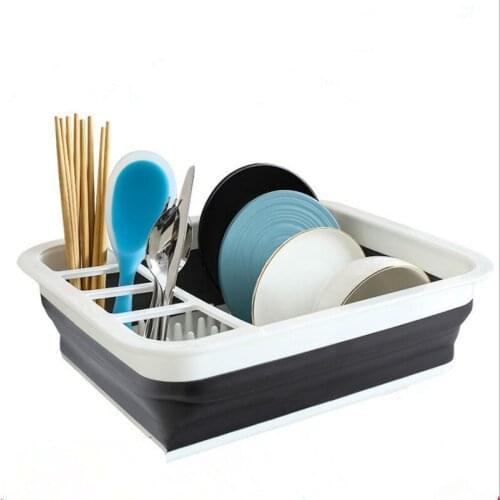 Foldable Dish Rack Kitchen Dish Rack Storage Holder Organizer Tableware Plate Cutlery Dishes Drainer Bowl Home Shelf Dinnerware