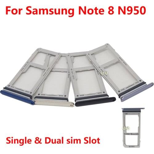1Piece Sim Card Tray Micro SD Holder Slot For Samsung Galaxy Note 8 N950 N950FD Gold/Pink/White/Blue/Black Dual & Single