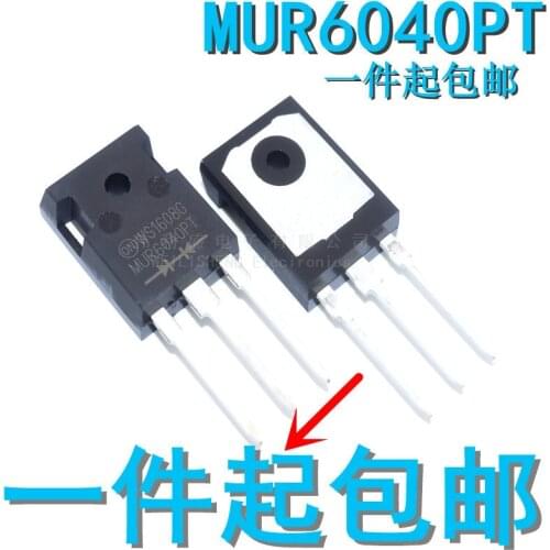 10PCS/LOT New off-the-Shelf MUR6040PT Fast-Recovery Diode 60A 400V TO247