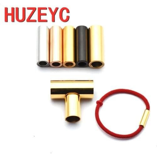 10pcs/Lot Wholesale DIY Jewelry Stainless Steel Hole 6MM agnetic Clasps Leather Cord Bracelet Buckle Necklace Making Accessories