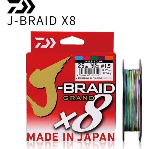 2018 Original DAIWA J-BRAID GRAND X8 Braided fishing line PE DARK GREEN CHARTREUSE GREEN MULTI COLOR Made in Japan