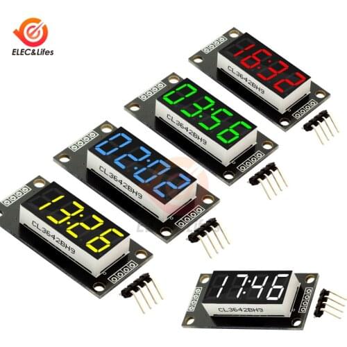 0.36" 0.36 Inch TM1637 4-Digit 7 Segments LED Display Module with Clock Red Blue Green White yellow display digital tube module