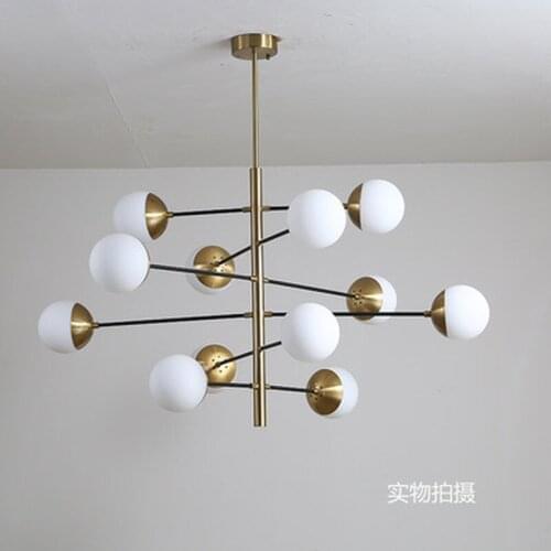 8/10/12 Heads Postmodern Loft Molecular Pendant Light Art Creative Designer Glass Ball Villa Hotel Hall Led Hanging Lights
