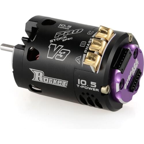 RC Car Motor Brushless Rocket V3 540 10.5T Sensored Brushless SPEC Servo Motor Black for 1/10 RC Racing Car Truck Parts