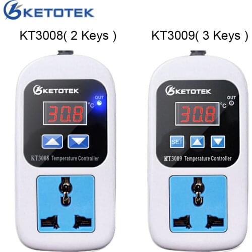 Digital Thermostat 12V 24V AC 110-220V Temperature Controller Microcomputer Socket Outlets And Switches -50~110C With Sensor