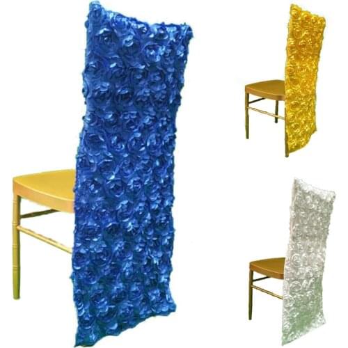 Lychee Decorative Chair Back Cover Luxury Dining Seat Cover Anti-dirty Removable Chair Cover for Banquet Wedding Hotel