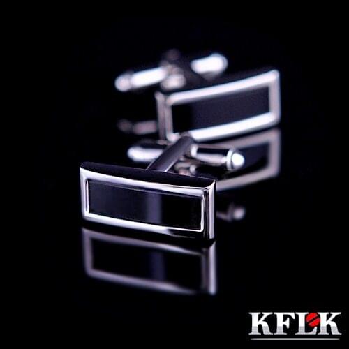 KFLK Luxury shirt cufflinks for mens Brand cuff buttons small Black cuff link TOP High Quality abotoadura gemelos Jewelry