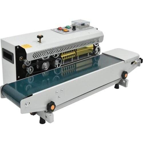 FR900 Automatic Continuous Sealing Machine Food Plastic Bag Aluminum Foil Bag Film Sealing Machine 220V 500W 0-12m/min 5-12mm