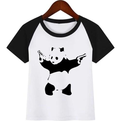 Boys Summer Clothes Children T Shirts Banksy Urban Design Art Tee Shirt Tops Kids Clothing Pattern Baby Boy T-shirt
