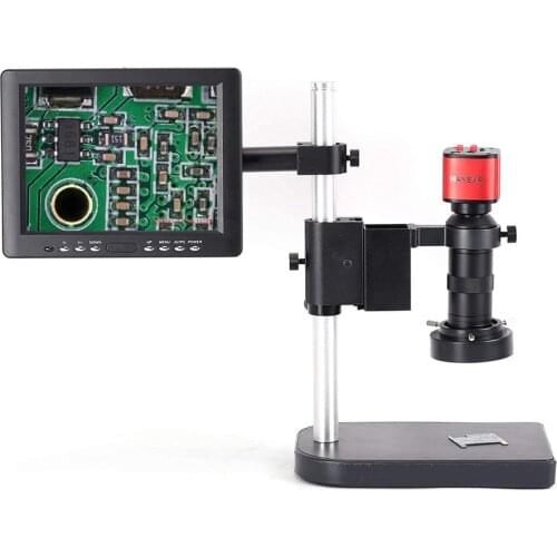 HDMI USB 16MP Microscope Camera 1080P TF Video Recorder 100X Video Electronic Digital Microscope for Phone PCB Soldering Repair