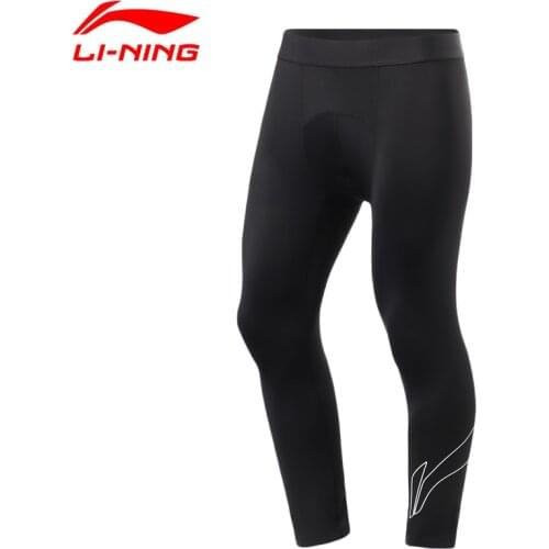 LiNing Men Basketball Series 3/4 Layer Shorts Tight Fit 78%Nylon 22%Spandex Breathable LiNing Comfort Sports Pants AUQR007
