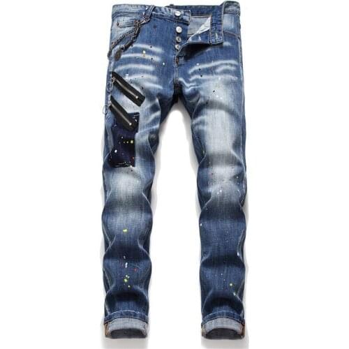 Pantalon Homme Jean 2020 New Design pantalon homme jean Denim Mens Jeans Hip Hop Ripped Skinny Jeans Men