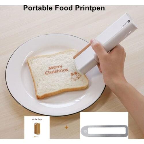 PrintPen Coffee Print PrintPen Portable Inkjet Printer Handheld Edible Food Printer in Bread Cake Coffee Mold Latte Baking #R20