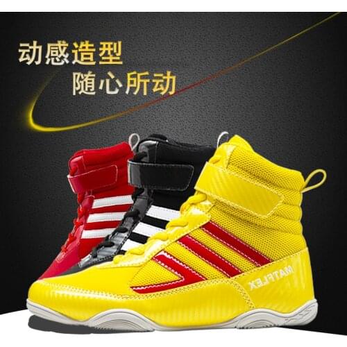 Professional Boxing Shoes Men Women Leather Breathable Upper Weightlifting Sneakers Sanda Gym Training Shoes