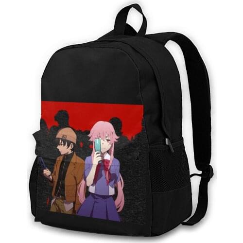 Mirai Nikki Backpacks Polyester Back To School Teen Backpack Lightweight Nice Bags