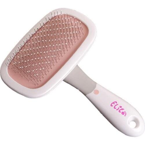 Pet Hair Removal Brush 360-degree Rotatable Double-layer Steel Needle Brush with Bump Massage Cat and Dog Hair Removal Brush