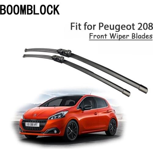 BOOMBLOCK 2PCS High Quality Front Windshield Wiper Blades For Peugeot 208 2012 2013 2014 2015 2016 Accessories