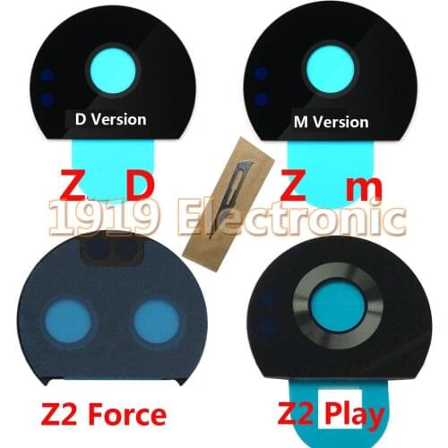 Back Camera Glass Lens Cover With Glue Tape For Moto Motorola Z Droid (1650) Z play (xt1635) Z2 Play (XT1710) Z2 Force (XT1789)