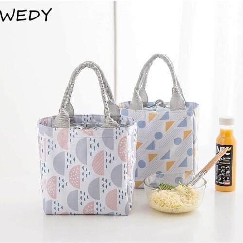Drawstring Lunch Bag Thickened Insulation Lunch Box Bag Outdoor Portable Picnic Food Bag Waterproof Fresh-keeping Lunch Pouch