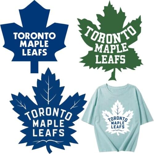 Letters Maple Leaf Patches Thermal Stickers on Clothes Fabric Iron-on Transfers for Clothing Thermoadhesive Patch Diy Applique