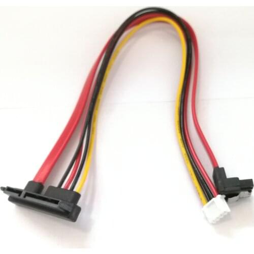 90 Degree 22P SATA 7+15P 22pin to Mini 4pin Power Right Angled SATA HDD Hard Disk High Speed Computer Data Power Cable