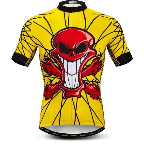Weimostar Summer Cycling Jersey Men Skull Bike Clothing pro Mtb Ropa ciclismo Cycling Shirt Tops bicycle jersey wear