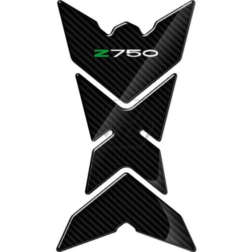 3D Carbon-Look Motorcycle Gas Tank Pad Protector Decal Case for Kawasaki Z750 Z750R