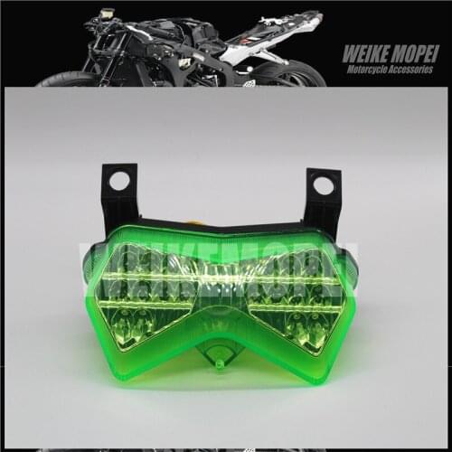 Green LED Tail Lamp Taillight Turn Signal Lights Rear light Fit For Kawasaki ZX6R 03 04 ZX-6RR ZX6R ZX636 ZX600 2003 2004