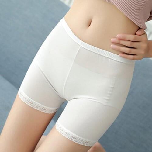 Women\s Comfortable Safety Short Pants Summer Seamless Shorts Under Skirt Lace Underwear Boxers 2020