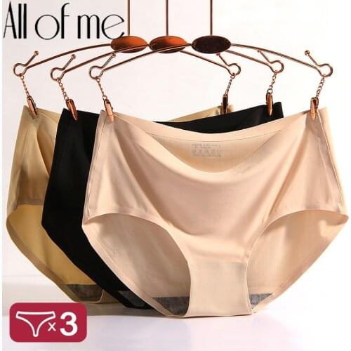 Women Underwear Seamless Panties Sexy Lingerie for Female Underpant Briefs Pantys Intimates Solid Color Big Plus Size Panties