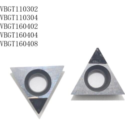 2Pcs VBGT110302 VBGT110304 VBGT160402 VBGT160404 VBGT160408 PCD CBN Diamond Inserts Blade Turning Tool Lathe Tool For CNC CUTTER