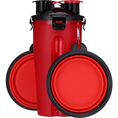 3 In 1 Pet Feeder Dog Water Bottle Collapsible Dog Food Grade Bowl Travel Outdoor Food Water Drinking Fountain For Cats And Dogs