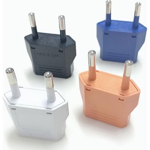 US To EU 4.0mm Plug Adapter American To Euro Europe European Travel Power Adapter AC Converter Electrical Outlet Socket