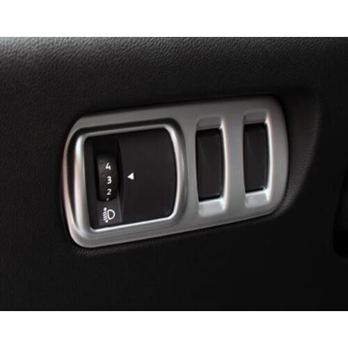 Car Styling Accessories For Renault Kadjar 2015 2016 2017 2018 LHD Car Front Light Lamp Switch Frame Cover Trim Sticker ABS