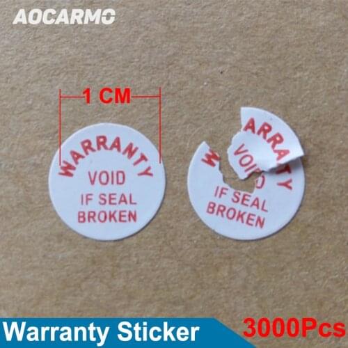 Aocarmo 3000Pcs/Lot 1CM 10mm Damage Label Warranty Void Seal Easy Broken Fragile Sticker Adhesive For Cellphone Laptop Repair