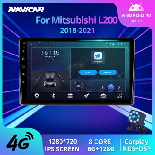 2Din Android10.0 Car Radio For Mitsubishi L200 5 2018-2021 GPS Navigation Stereo Receiver Bluetooth Player Auto Radio Car Video