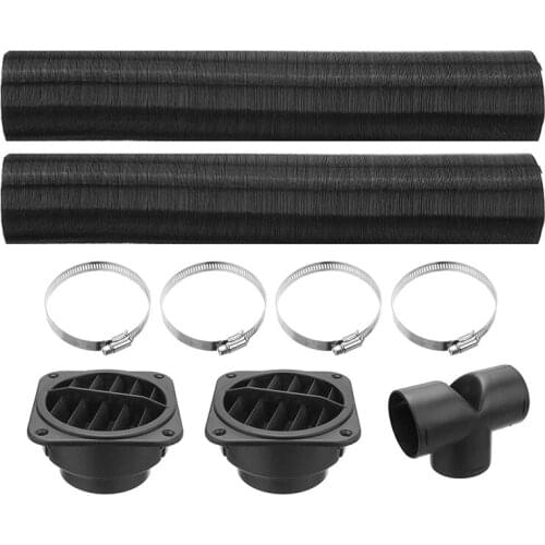 1 Set Car 75mm Air Parking Heater Pipe Ducting T Piece Warm Air Outlet Vent Hose Clips For Diesel Heater For Webasto Eberspacher