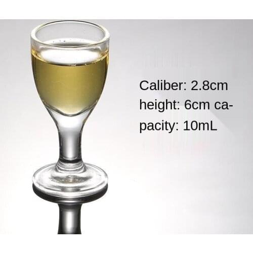 6pcs 10-60ml white wine glass whiskey shot glass bar cocktail glass
