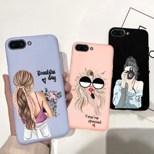 For Realme C1 C2 C11 C12 C15 C17 C20 Case Cute Girl Candy Phone Case OPPO Realme C11 C 12 15 Back Cover Realme C20 Bumper Coque