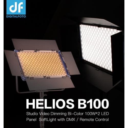 HELIOS B100 Studio Video Dimming Bi-Color 100W*2 LED Panel SoftLight with DMX / Remote Control