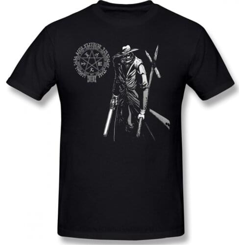 Hellsing Manga Abraham Van Helsing Anime Mens TShirt Cool Alucard Distinctive T Shirt Original Streetwear Hipster